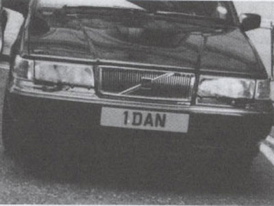 Embassy Diplomatic Flag UK Number Plate of Denmark - 1 DAN